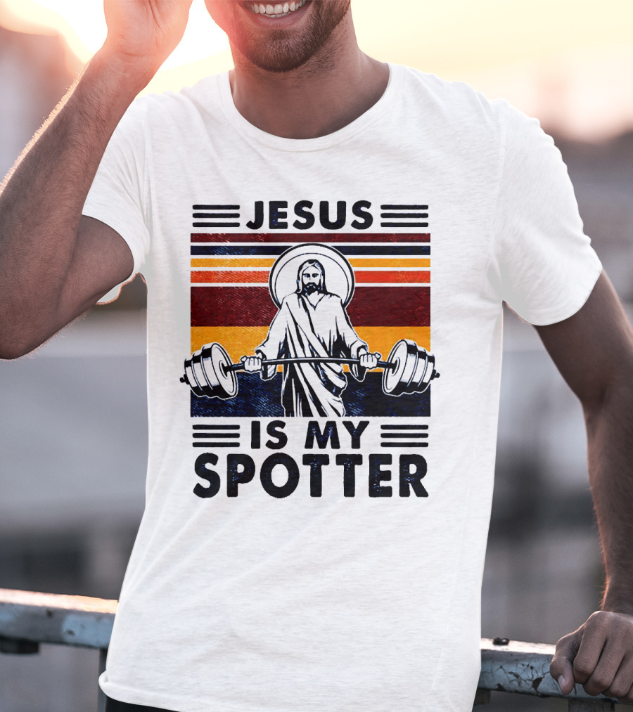Jesus Is My Spotter Gym Christian T-Shirt