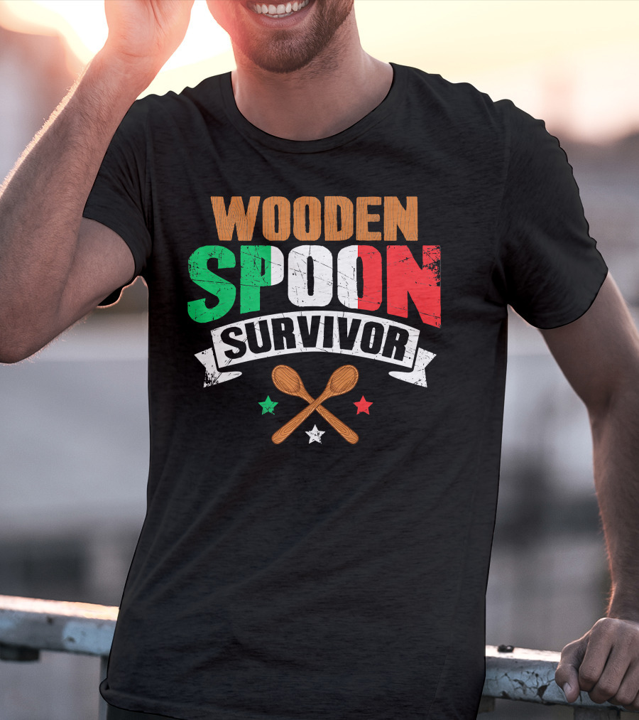 Wooden Spoon Survivor Italian Chef Kitchen Inspiration T-Shirt