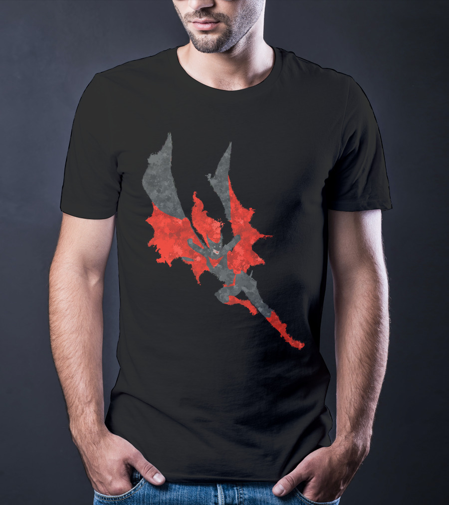 Batwoman Red And Black Silhouette Dynamic Action Pose T-Shirt
