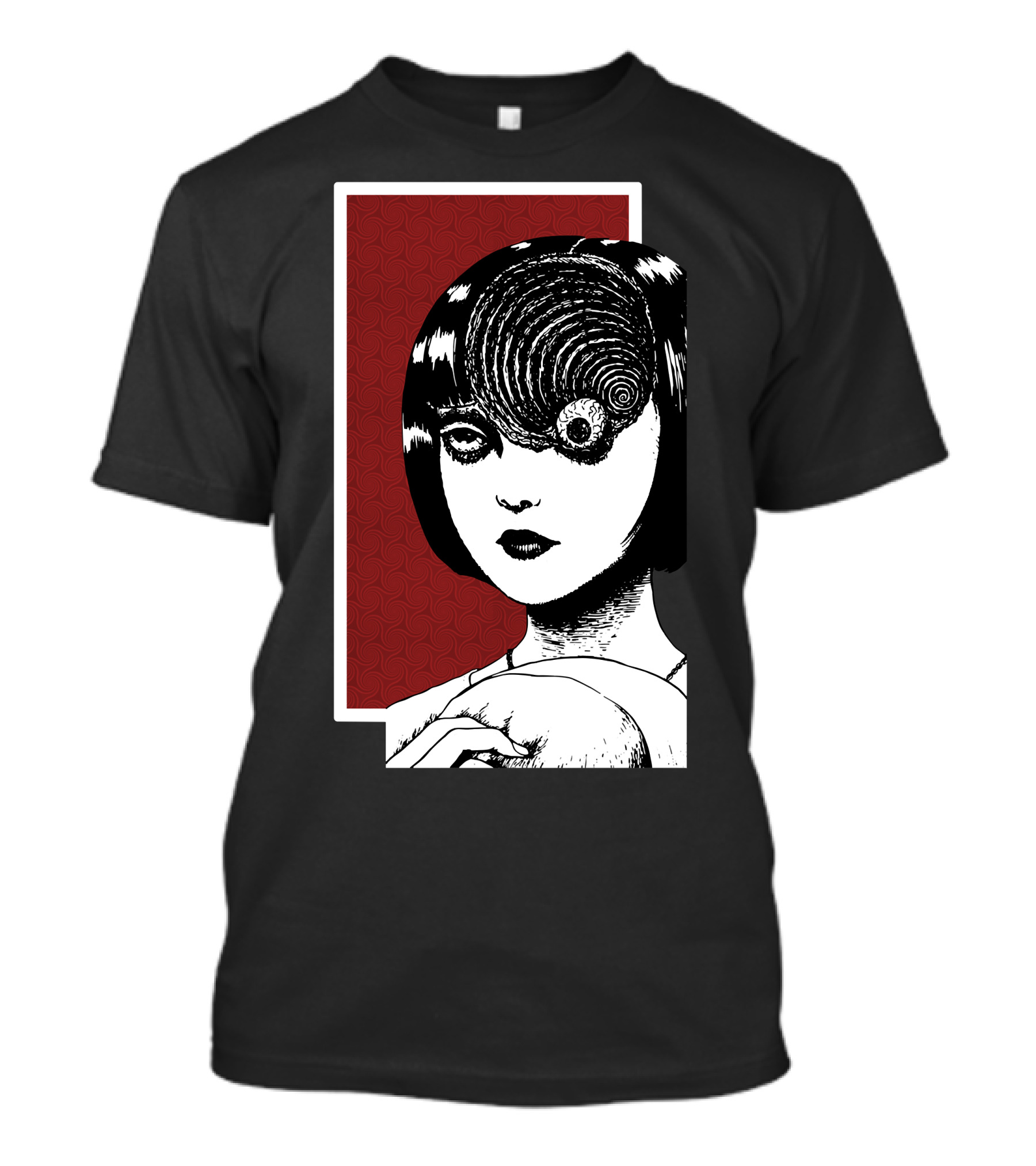 Junji Ito Uzumaki The Great Spiral Horror Manga Face With Spiral Eye T-Shirt