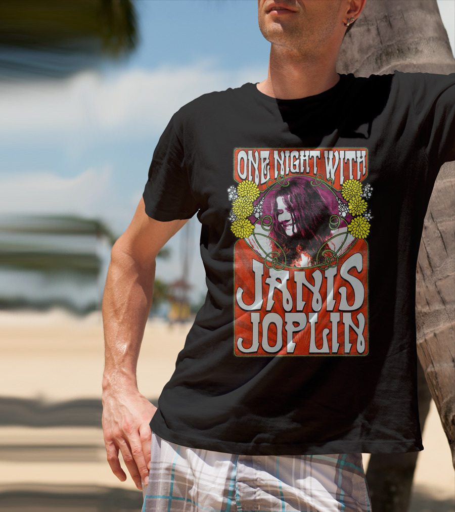 One Night With Janis Joplin Psychedelic Floral Burst T-Shirt