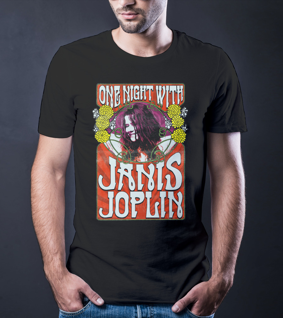 One Night With Janis Joplin Psychedelic Floral Burst T-Shirt