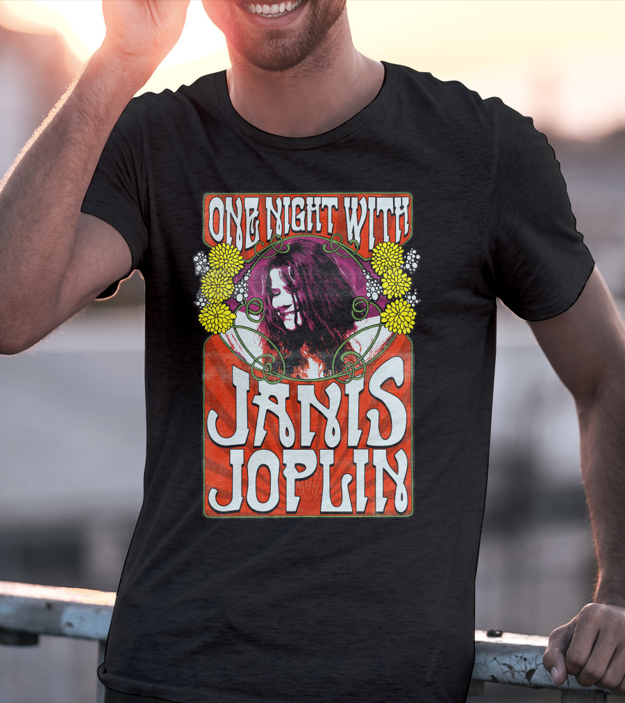 One Night With Janis Joplin Psychedelic Floral Burst T-Shirt
