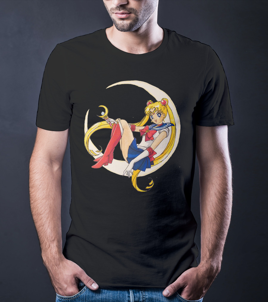 Sailor Moon Crescent Wand And Moon T-Shirt