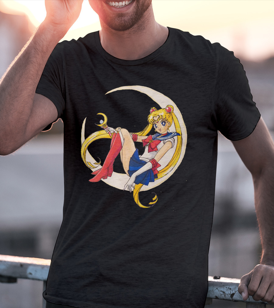 Sailor Moon Crescent Wand And Moon T-Shirt