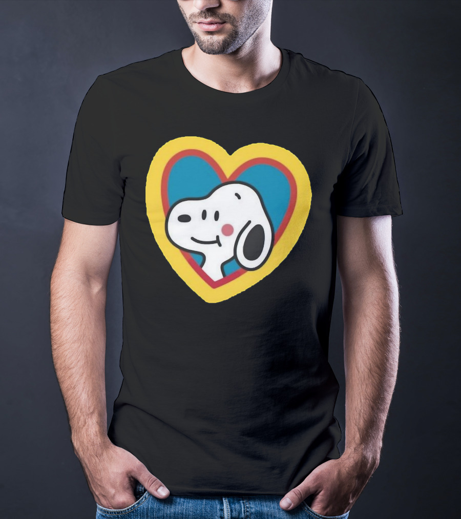 Snoopy Heart Love Peanuts Cartoon T-Shirt