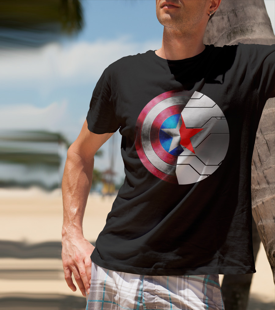 Captain America Winter Soldier Shield Buck Rogers Star T-Shirt