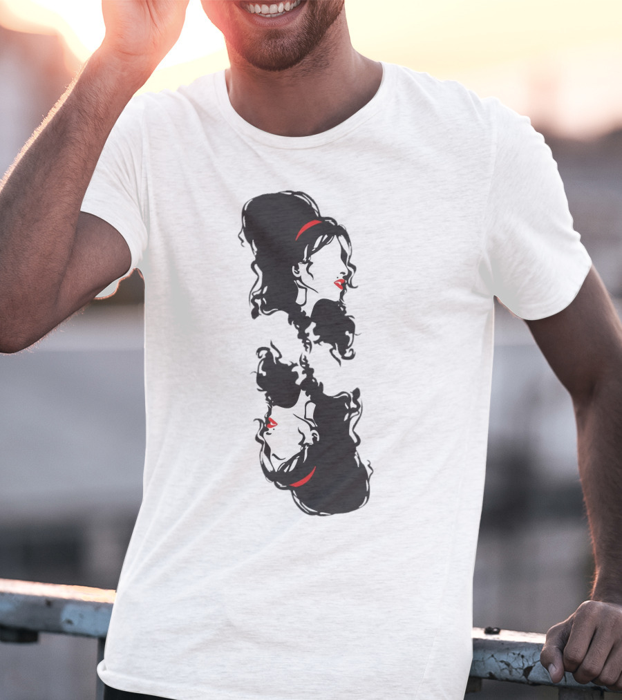Ace Card Amy Winehouse Mirror Profile T-Shirt