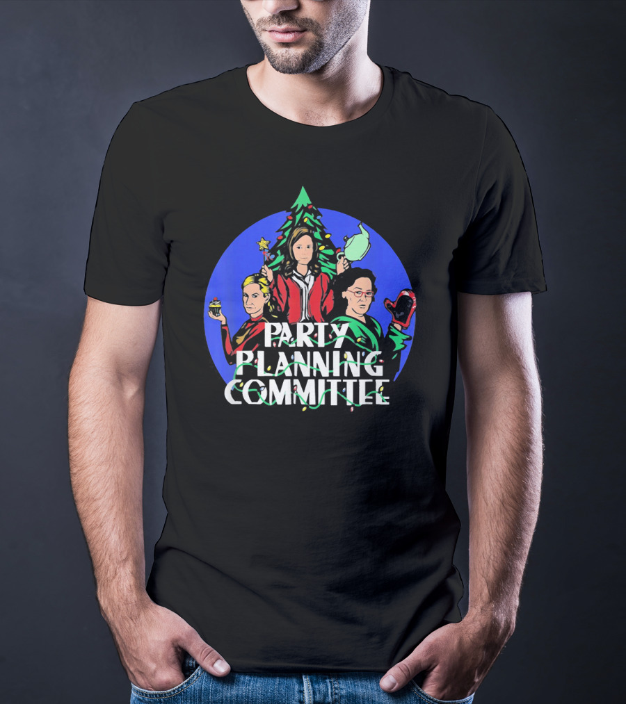 Party Planning Committee Merry Christmas Costume Characters T-Shirt