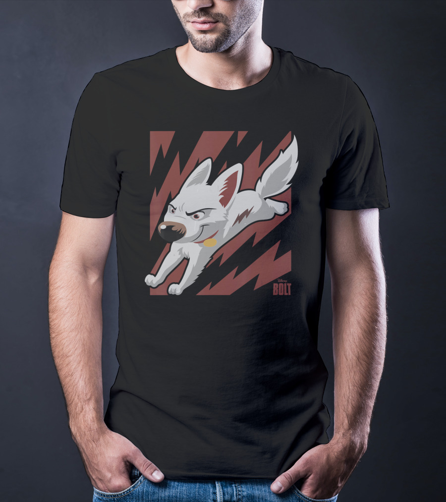 Disney Bolt The Super Dog Lightning Action Adventure T-Shirt