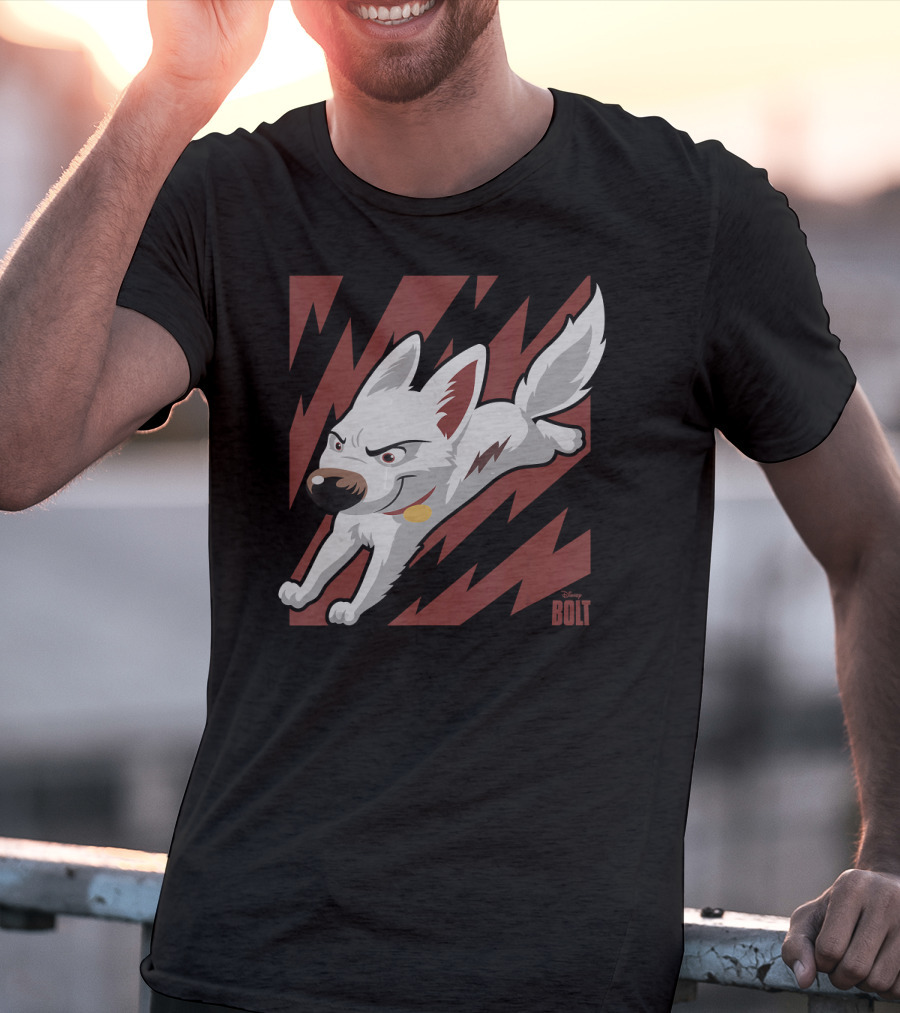 Disney Bolt The Super Dog Lightning Action Adventure T-Shirt
