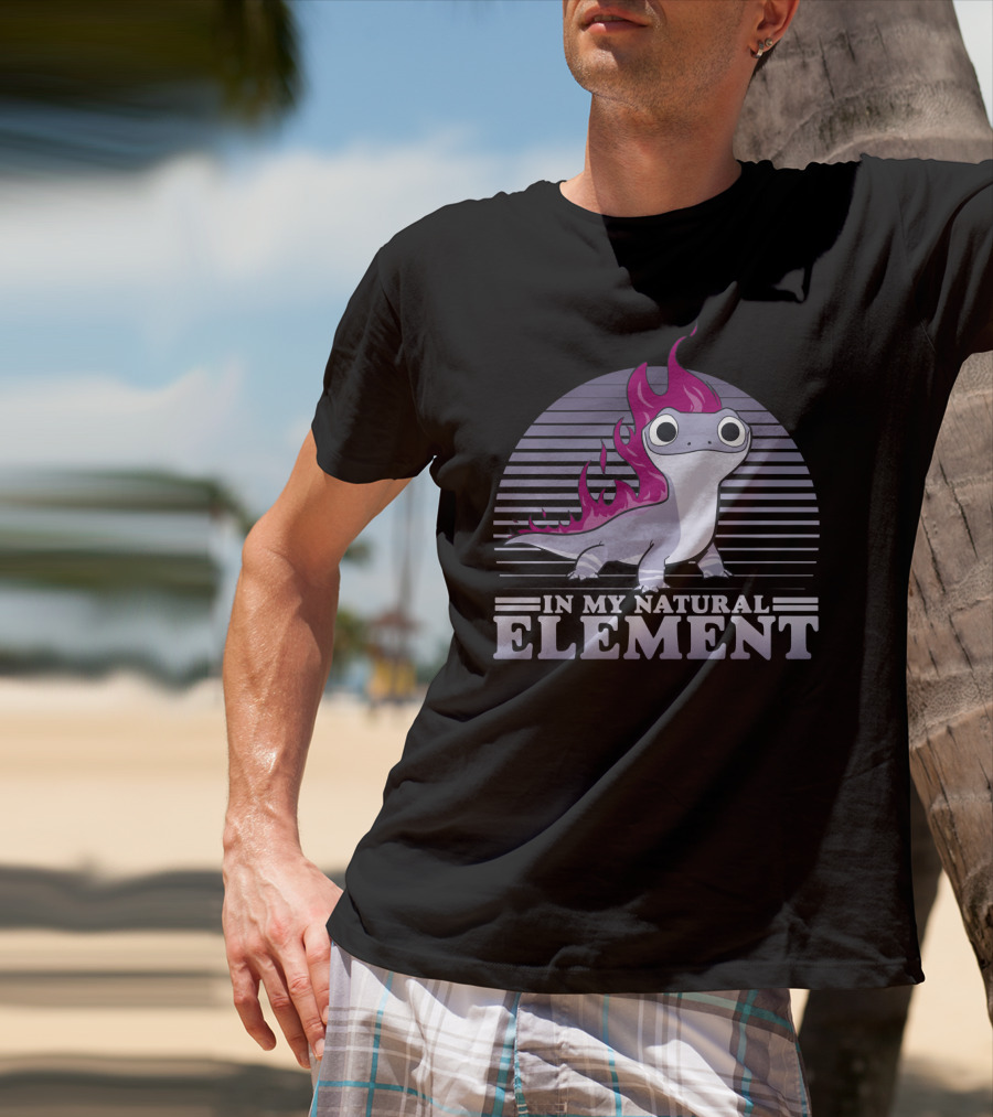 Disney Frozen 2 Salamander In My Natural Element Striped Sun T-Shirt