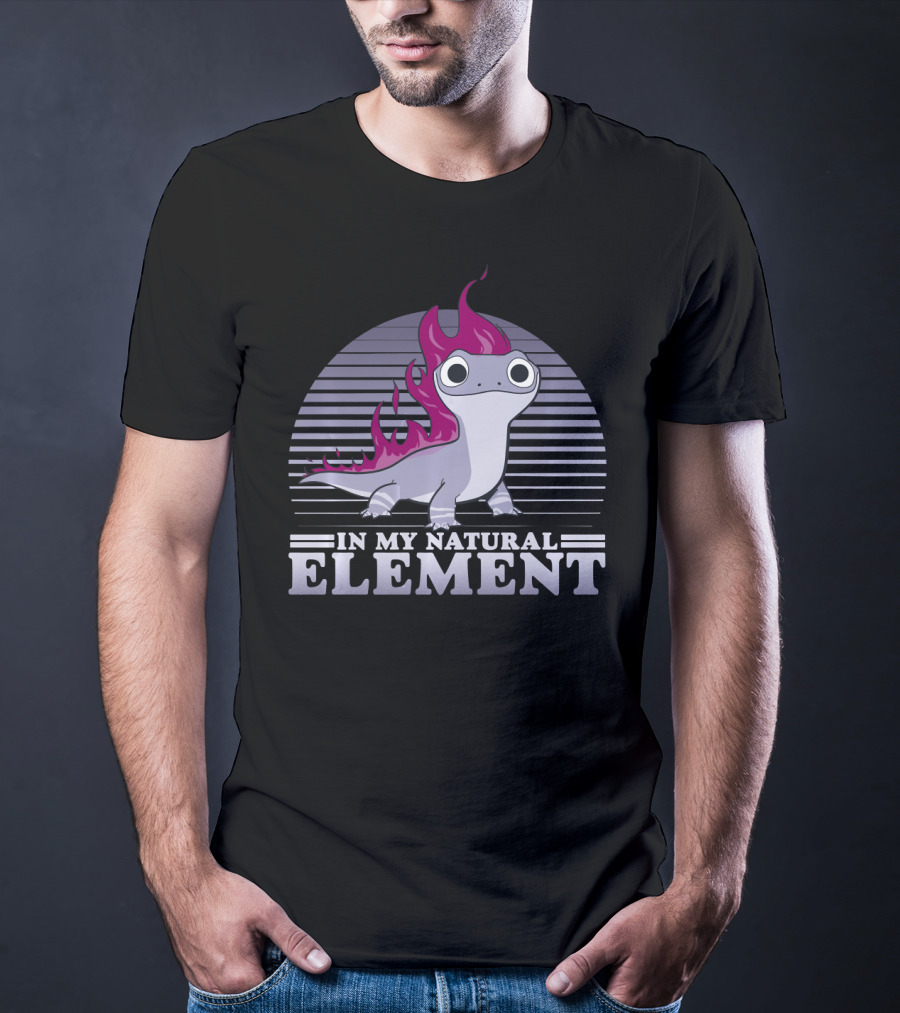 Disney Frozen 2 Salamander In My Natural Element Striped Sun T-Shirt