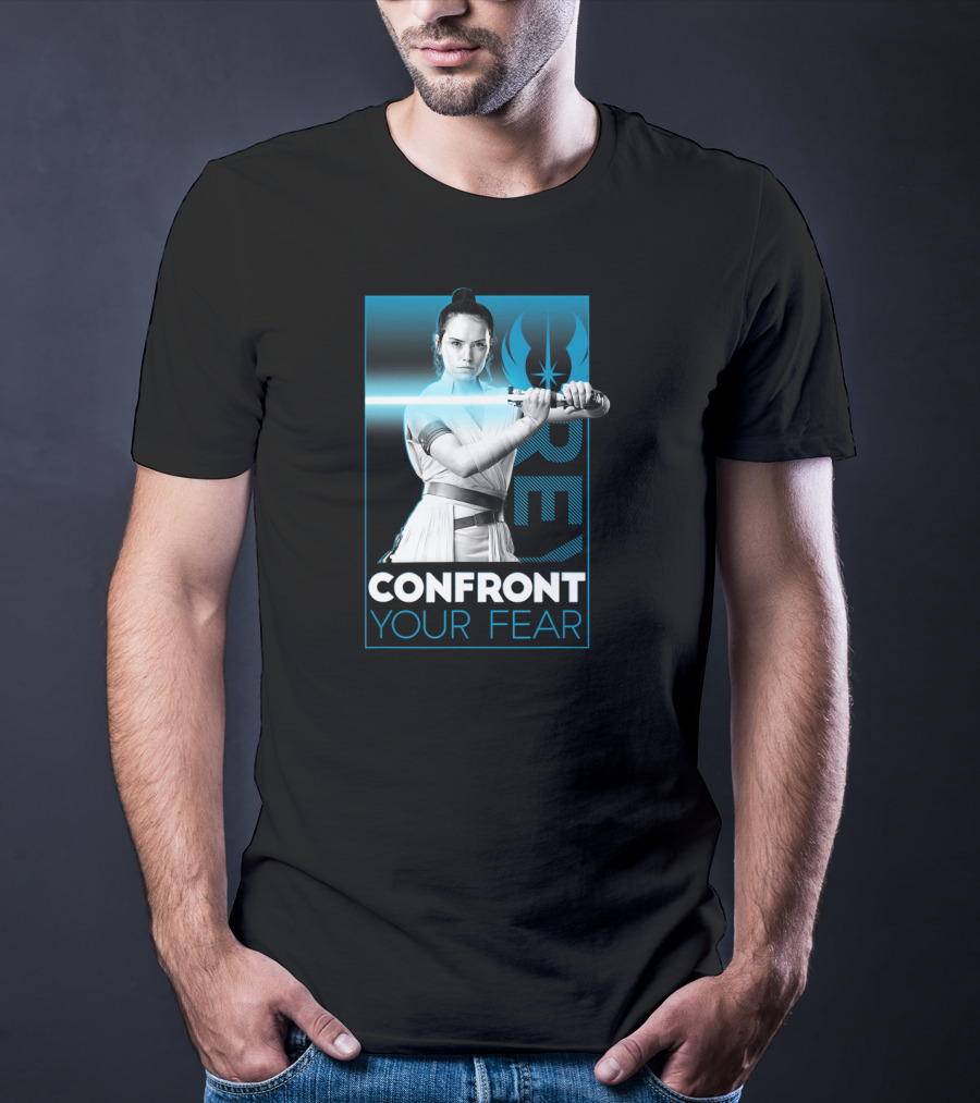 Star Wars The Rise Of Skywalker Rey Confront Your Fear Jedi T-Shirt