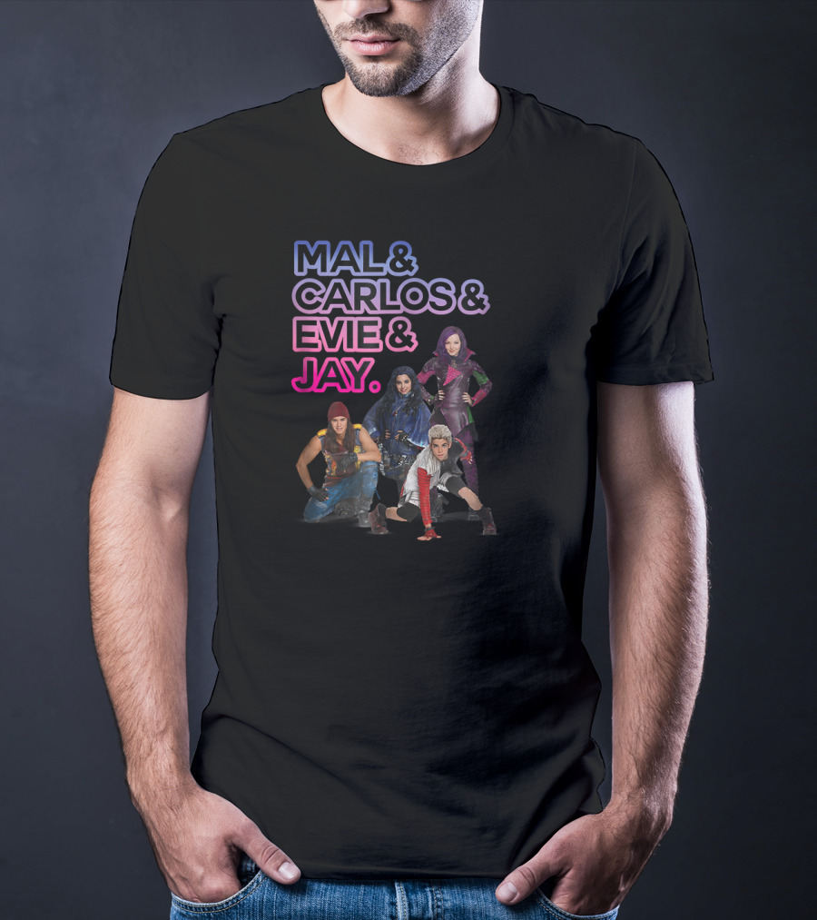Mal And Carlos And Evie And Jay Disney Descendants Evil T-Shirt