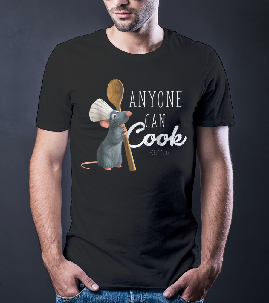 Pixar Ratatouille Remy Anyone Can Cook Chef Gusto T-Shirt