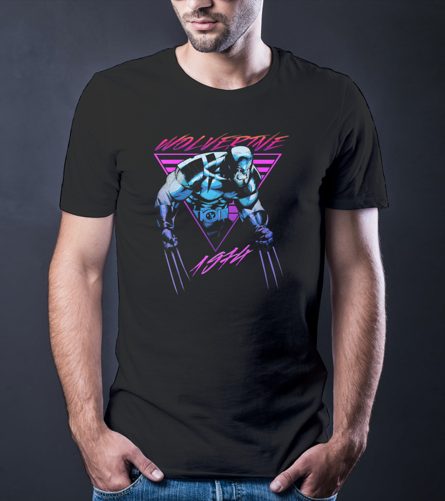 X Men Wolverine Neon Logan 1984 Marvel T-Shirt
