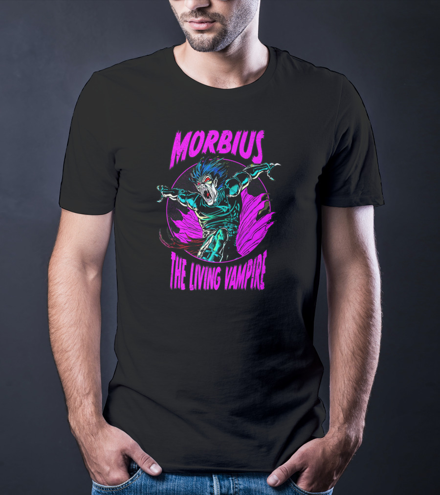 Marvel Morbius The Living Vampire Morbius Purple Hue T-Shirt