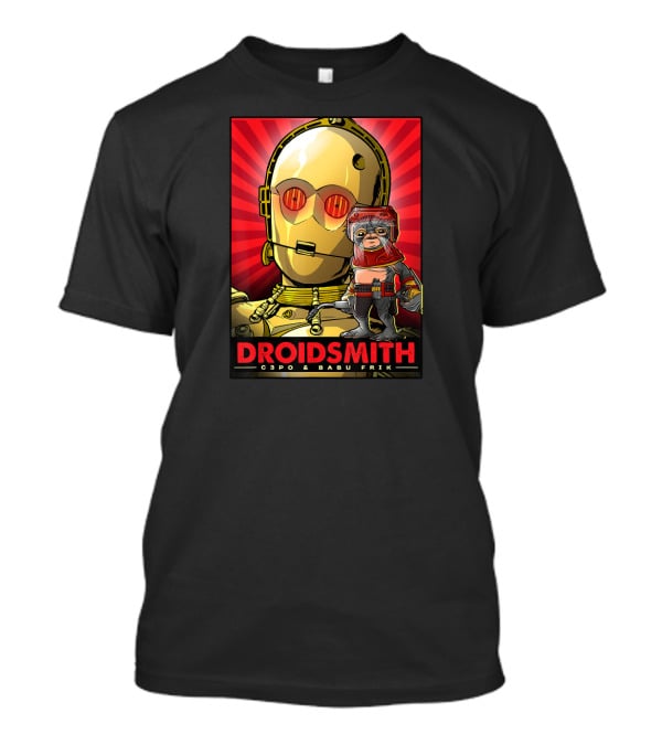 Droidsmith C-3PO And Babu Frik Star Wars The Rise Of Skywalker Red T-Shirt