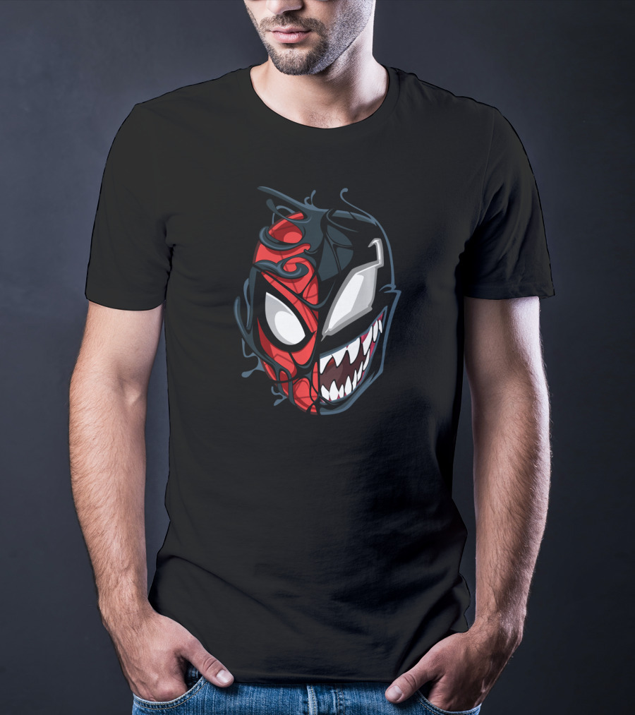 Marvel Spider Man Venom Split Face Symbiote T-Shirt