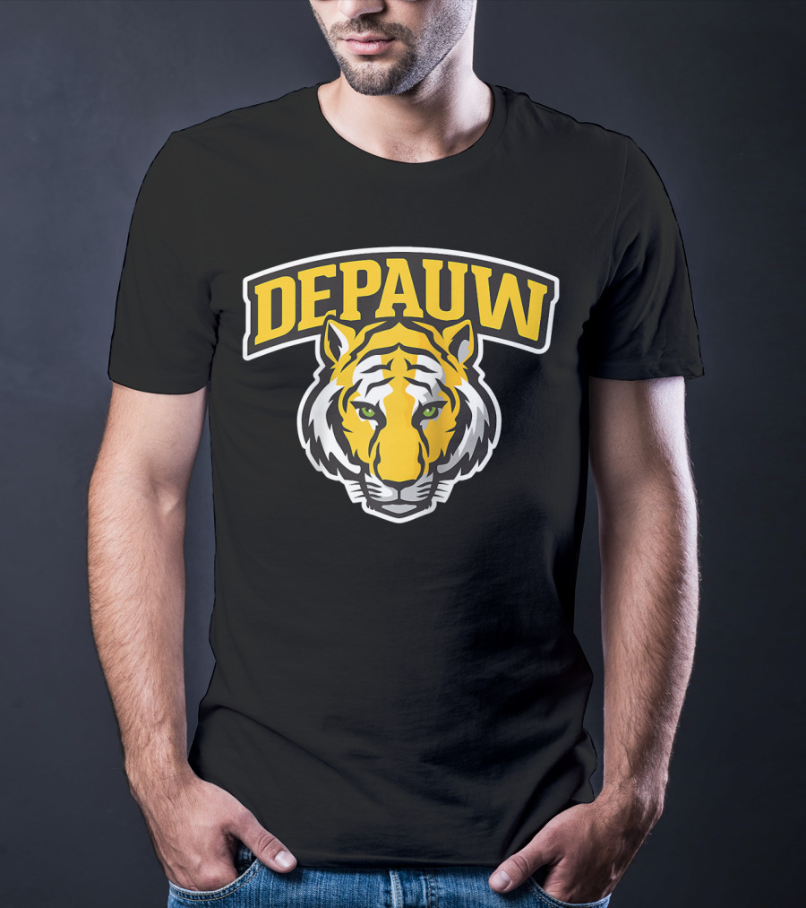 DePauw University Tigers NCAA PPDEPA15 Raglan Baseball T-Shirt