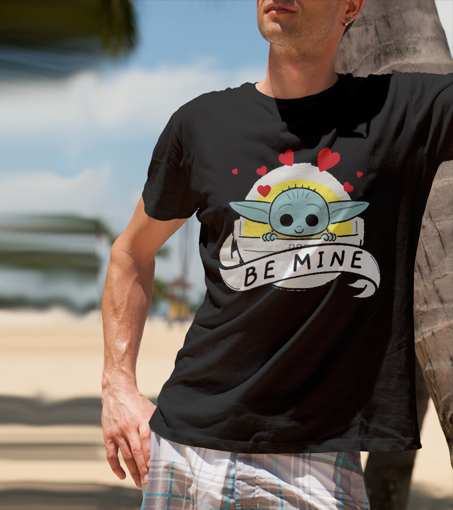 Star Wars The Mandalorian The Child Be Mine Hearts T-Shirt