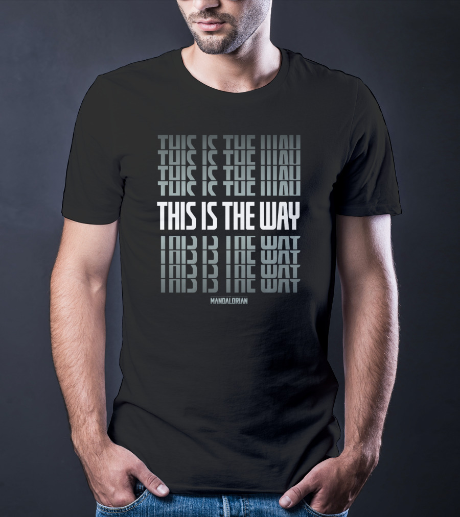 Star Wars The Mandalorian This Is The Way Mandalorian Text Stack T-Shirt