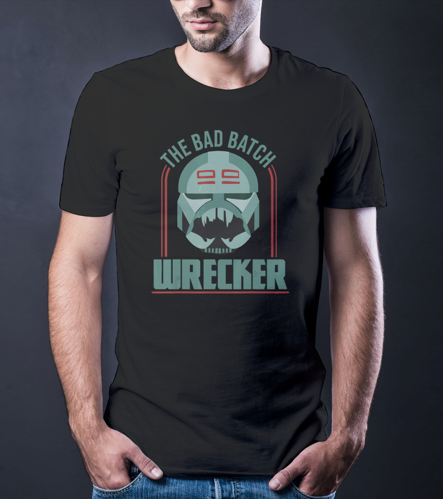 Star Wars The Clone Wars The Bad Batch Wrecker Helmet T-Shirt