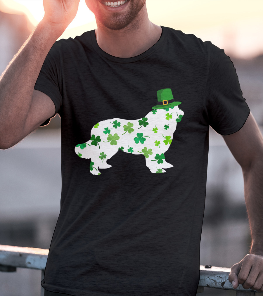 Dog Dad Dog Mom Patrick's Day Shamrock Newfoundland T-Shirt