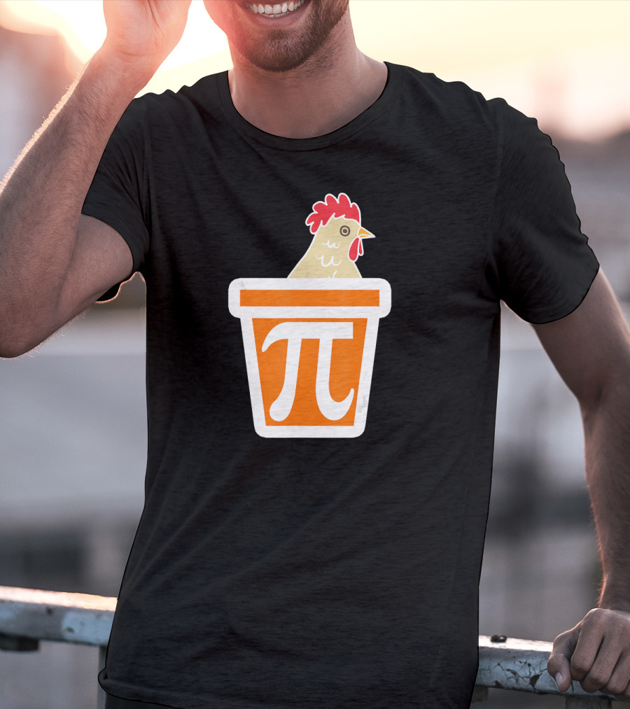 Chicken In Pi Symbol Bucket T-Shirt