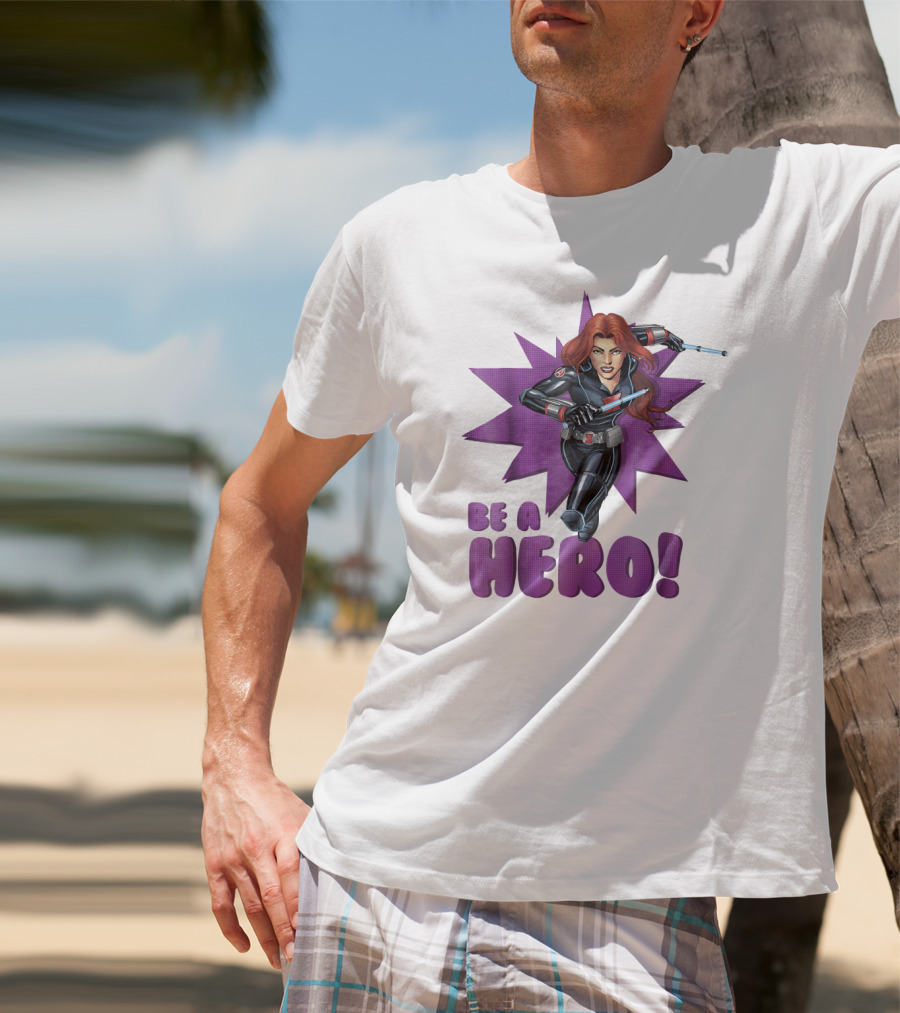 Black Widow Be A Hero Avengers Assemble T-Shirt