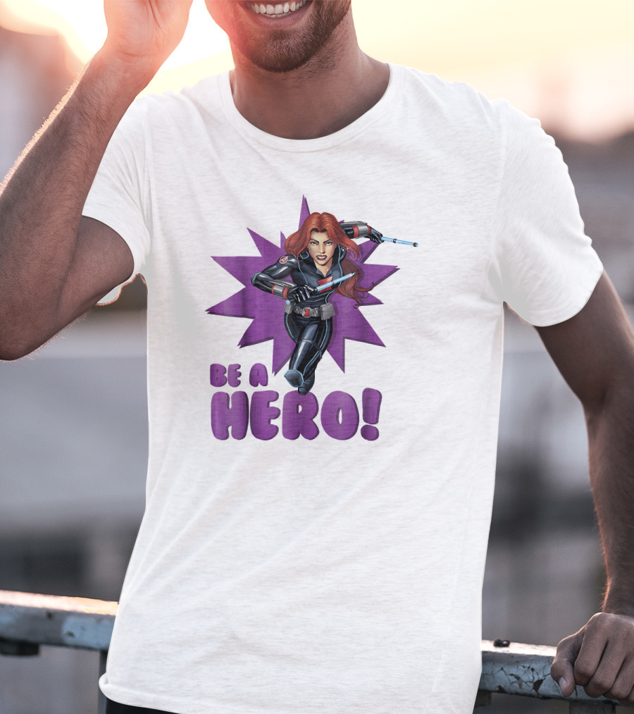 Black Widow Be A Hero Avengers Assemble T-Shirt