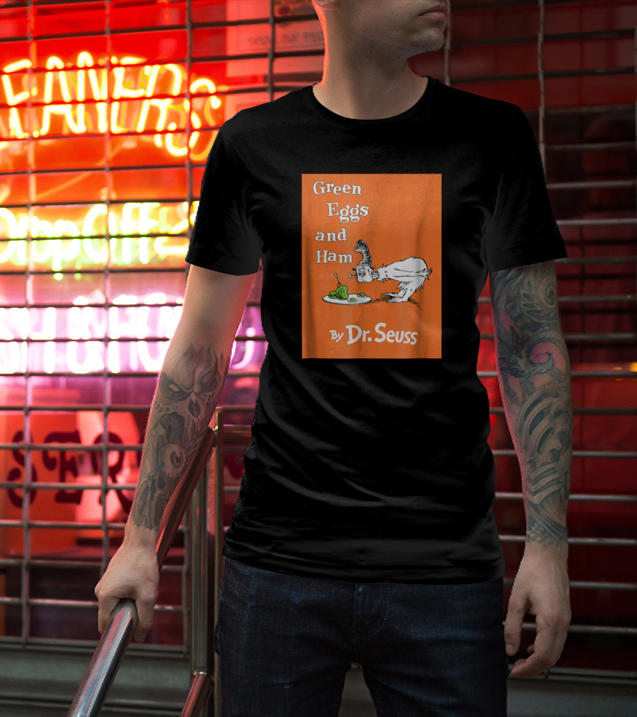 Dr. Seuss Green Eggs And Ham By Dr. Seuss Book Cover T-Shirt