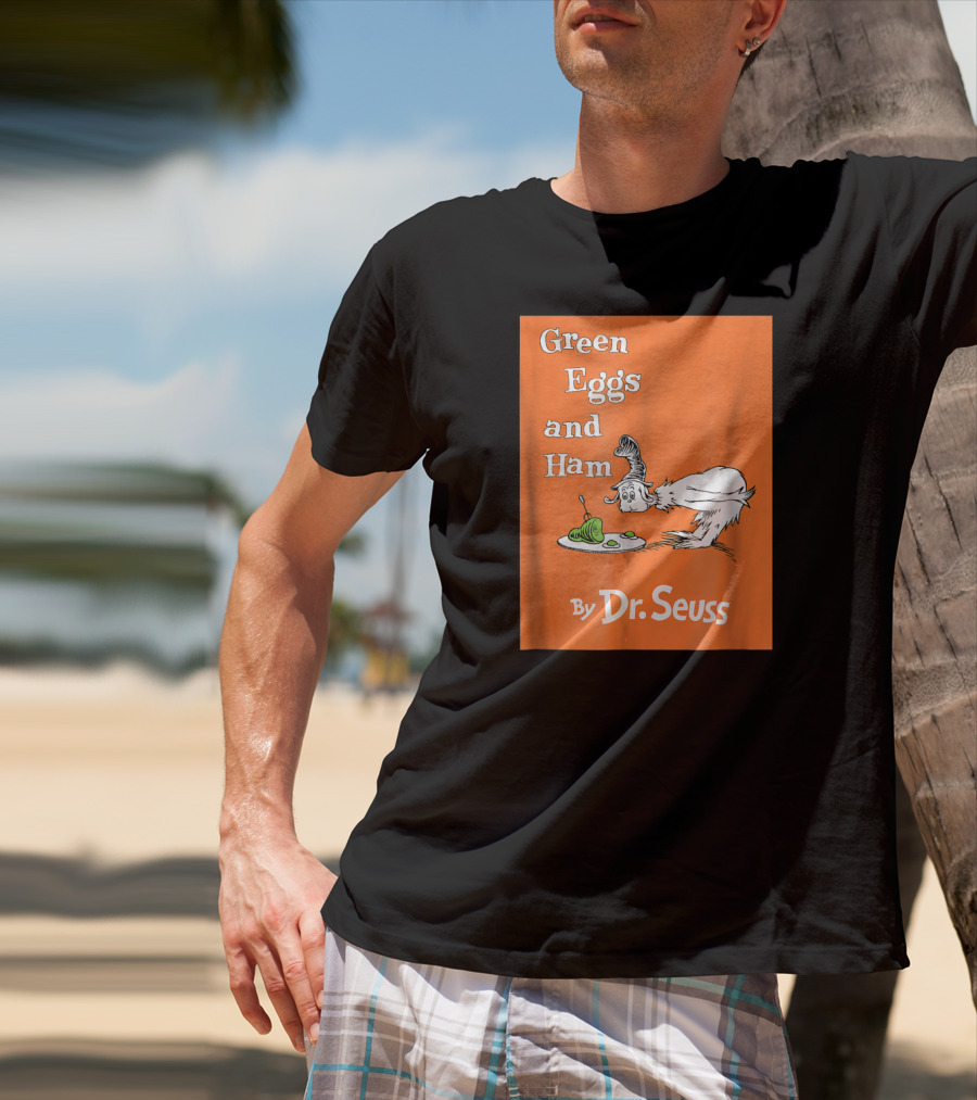Dr. Seuss Green Eggs And Ham By Dr. Seuss Book Cover T-Shirt