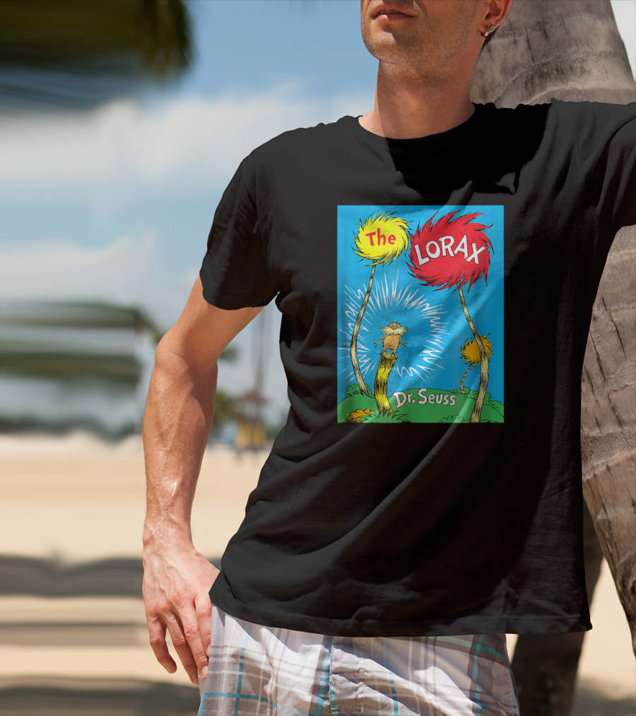 The Lorax Dr. Seuss Classic Book Cover Truffula Trees T-Shirt