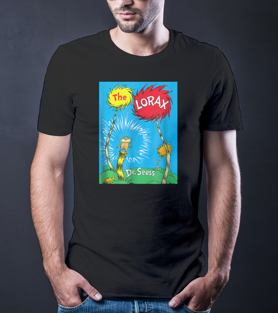 The Lorax Dr. Seuss Classic Book Cover Truffula Trees T-Shirt
