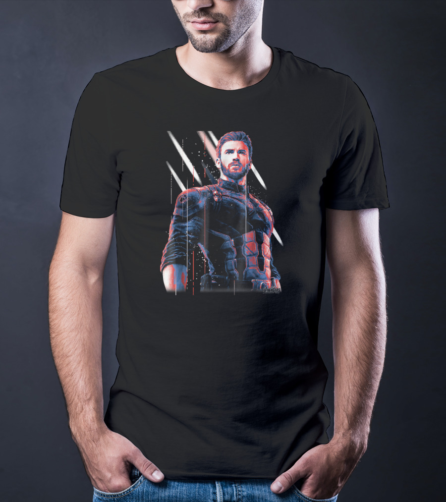 Avengers Infinity War Captain America Dynamic Stance T-Shirt