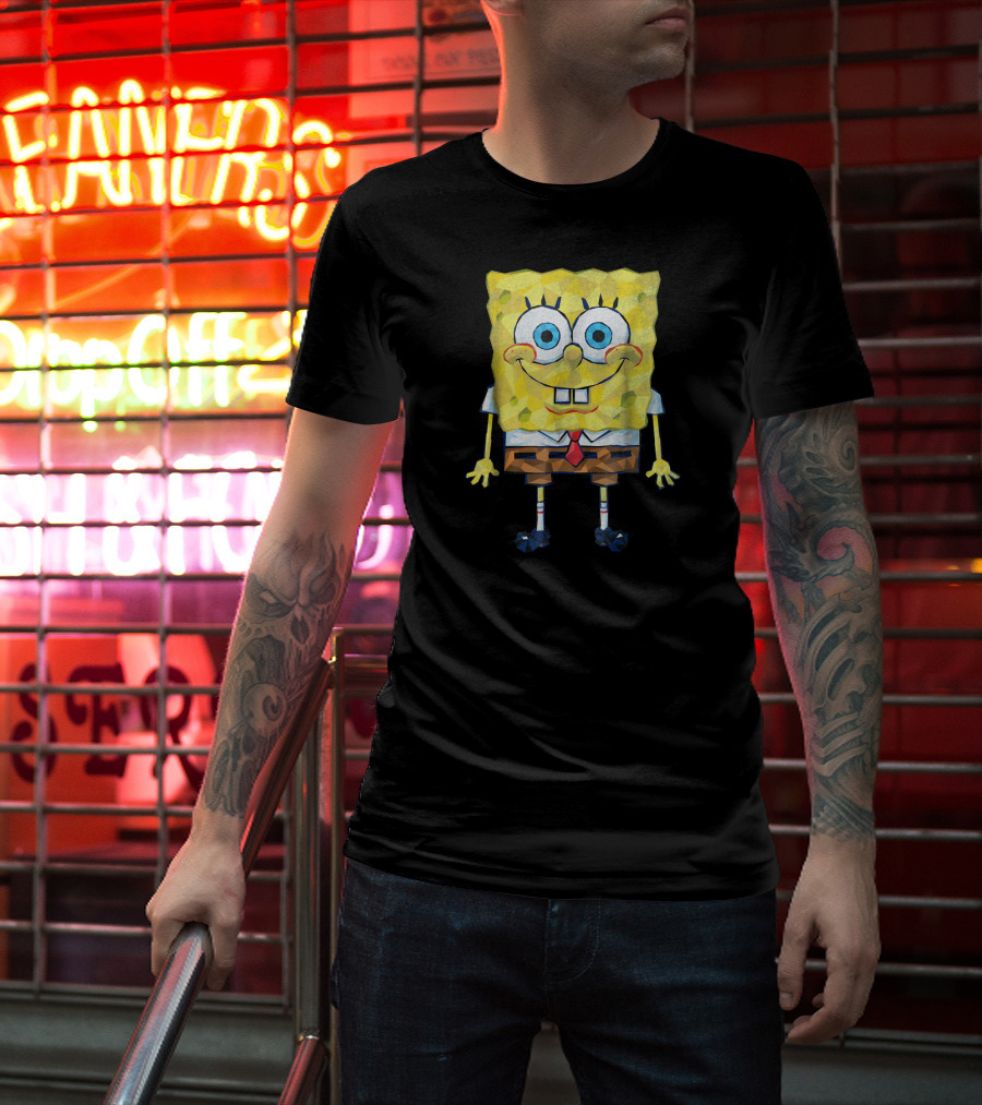 SpongeBob SquarePants Geometric Textured T-Shirt