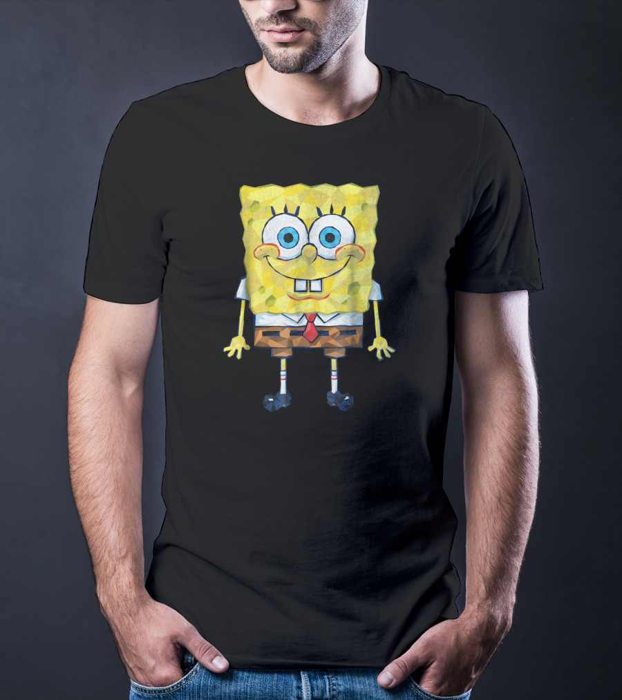 SpongeBob SquarePants Geometric Textured T-Shirt