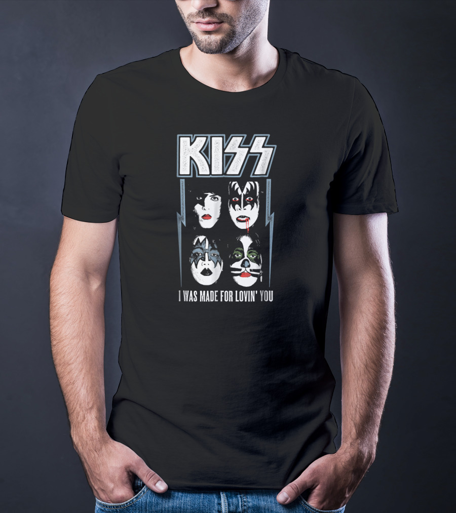 KISS I Was Made For Lovin' You Band Faces T-Shirt