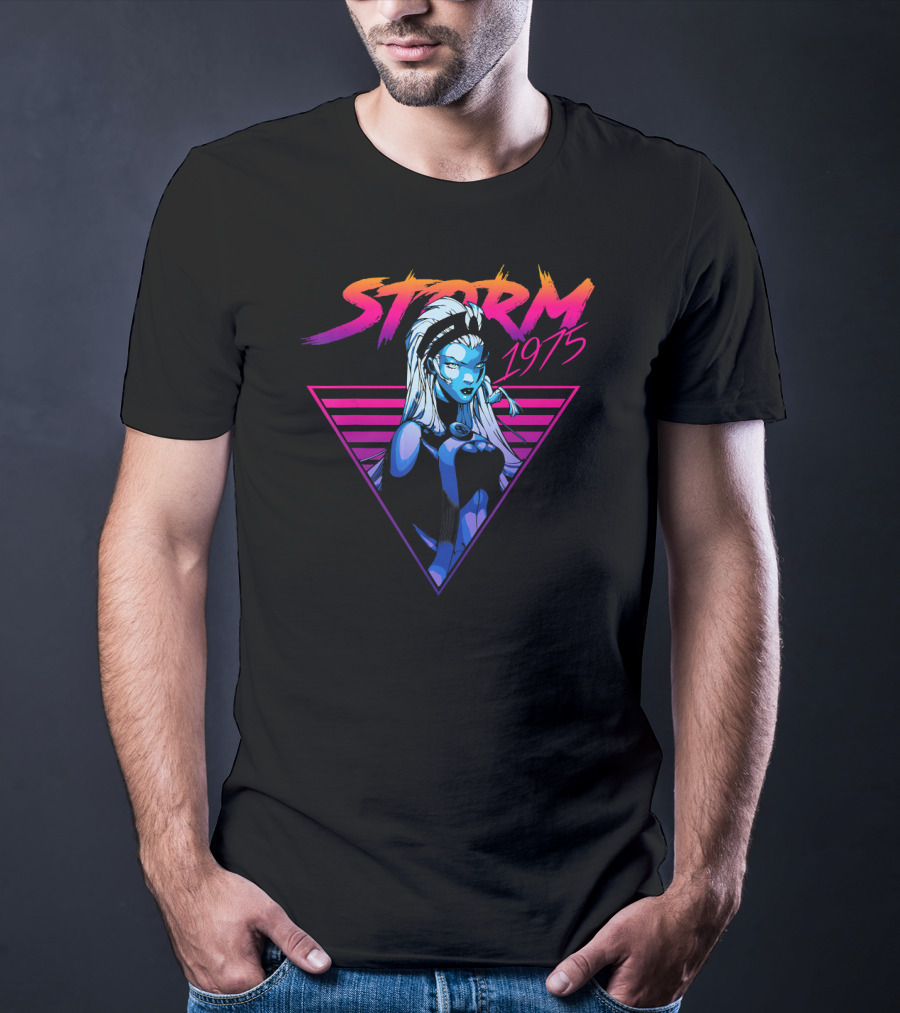Marvel X Men Storm 1975 80's Triangle Gradient T-Shirt