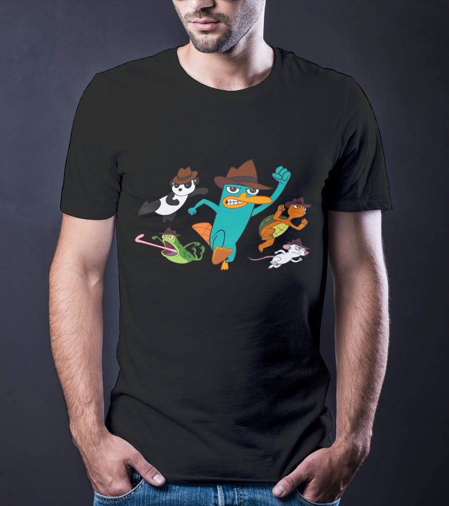 Phineas And Ferb O.W.C.A Perry The Platypus And Animal Agents Team From Disney Channel T-Shirt