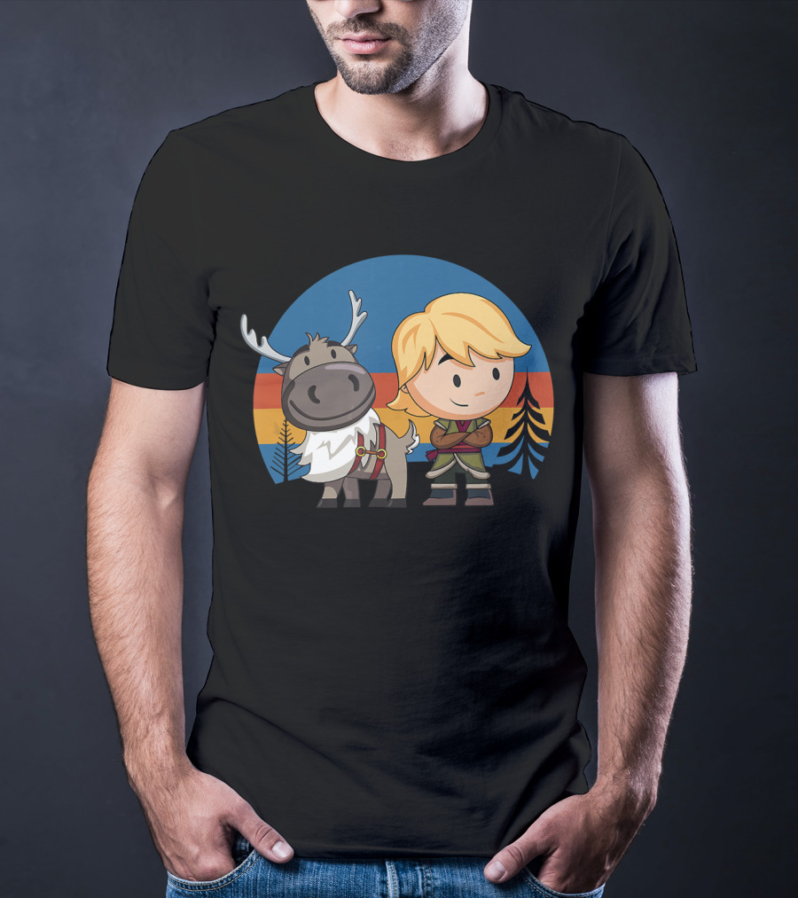 Disney Frozen 2 Sven And Kristoff Chibi Adventure Scene T-Shirt