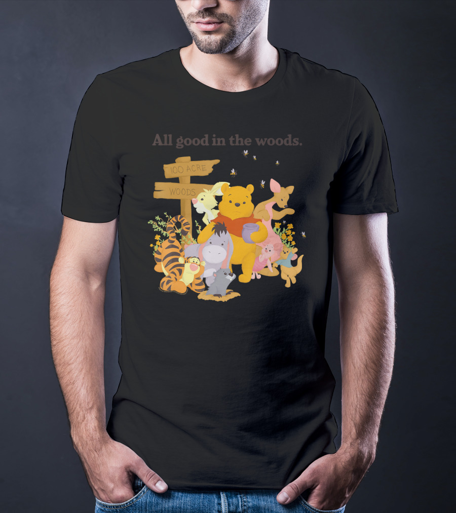 Winnie The Pooh Group Shot All Good In The 100 Acre Woods T-Shirt