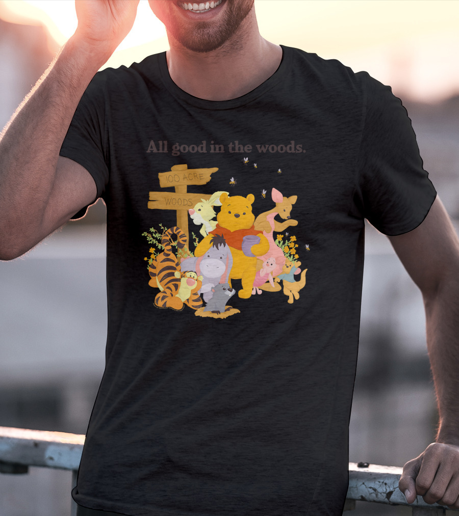 Winnie The Pooh Group Shot All Good In The 100 Acre Woods T-Shirt