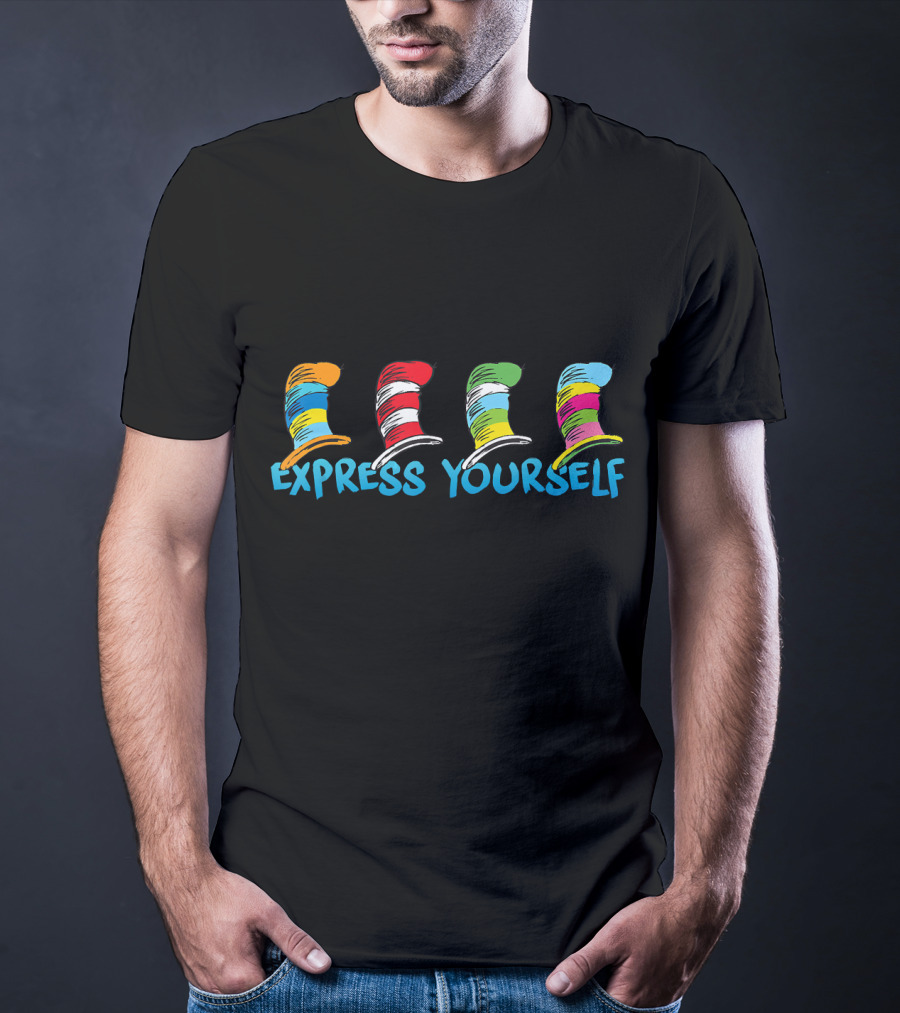 Dr. Seuss Express Yourself Colorful Hats T-Shirt