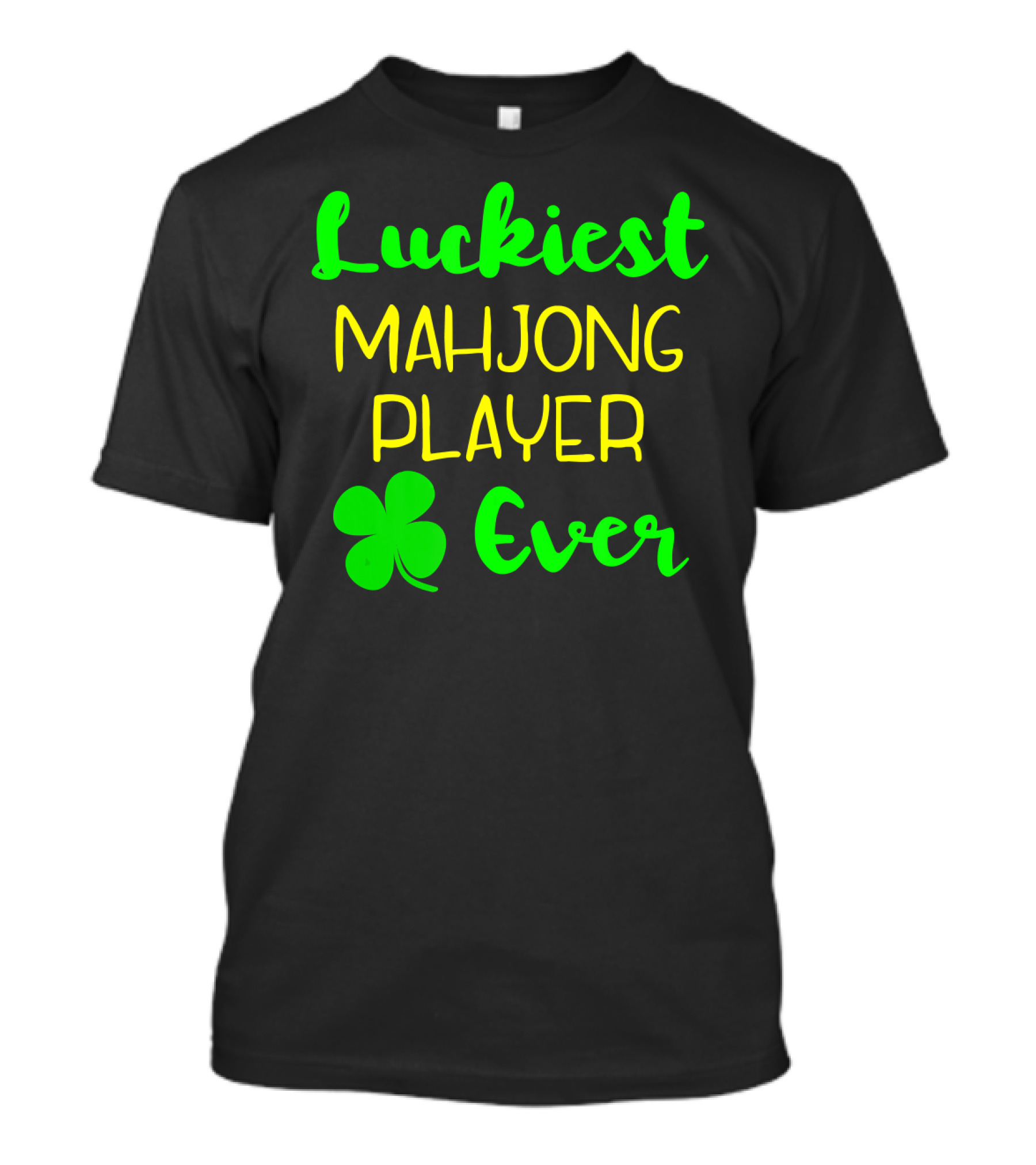 Luckiest Mahjong Player Ever St Patrick's Day Irish Clover T-Shirt
