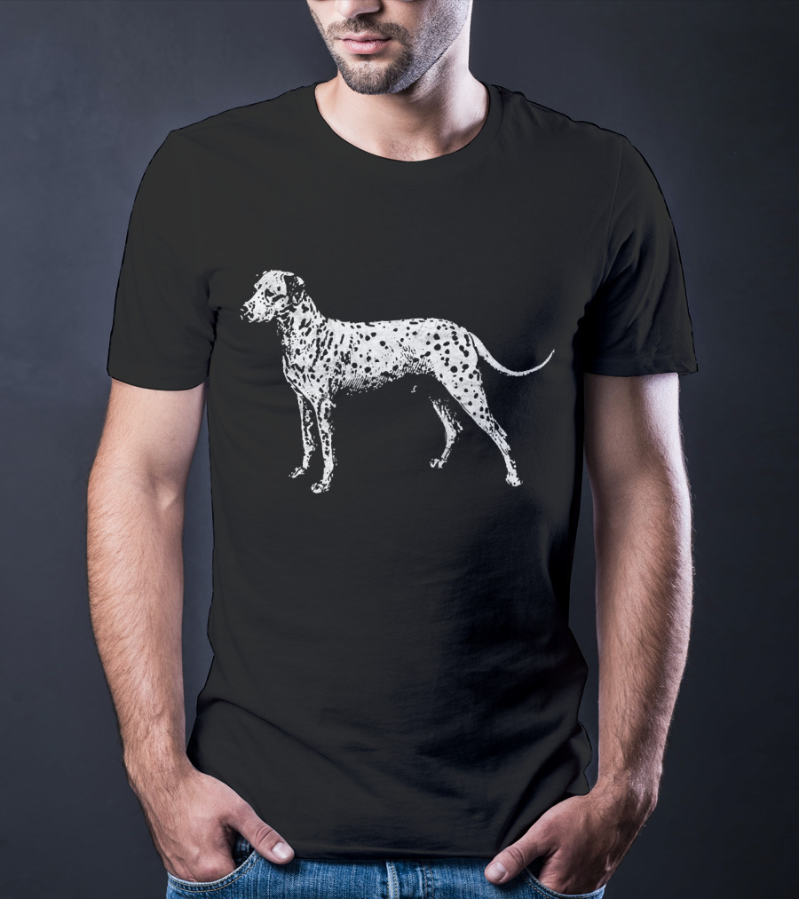Minimalist Dalmatian Dog 80's Sun Vibe T-Shirt