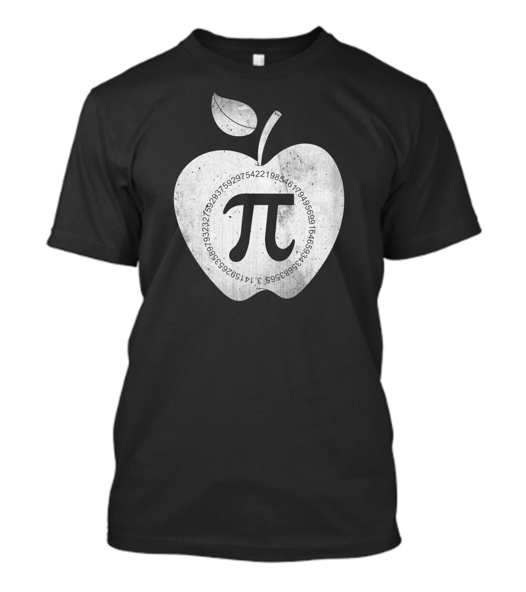 Pi Symbol Inside Apple With Pi Digits Circle T-Shirt
