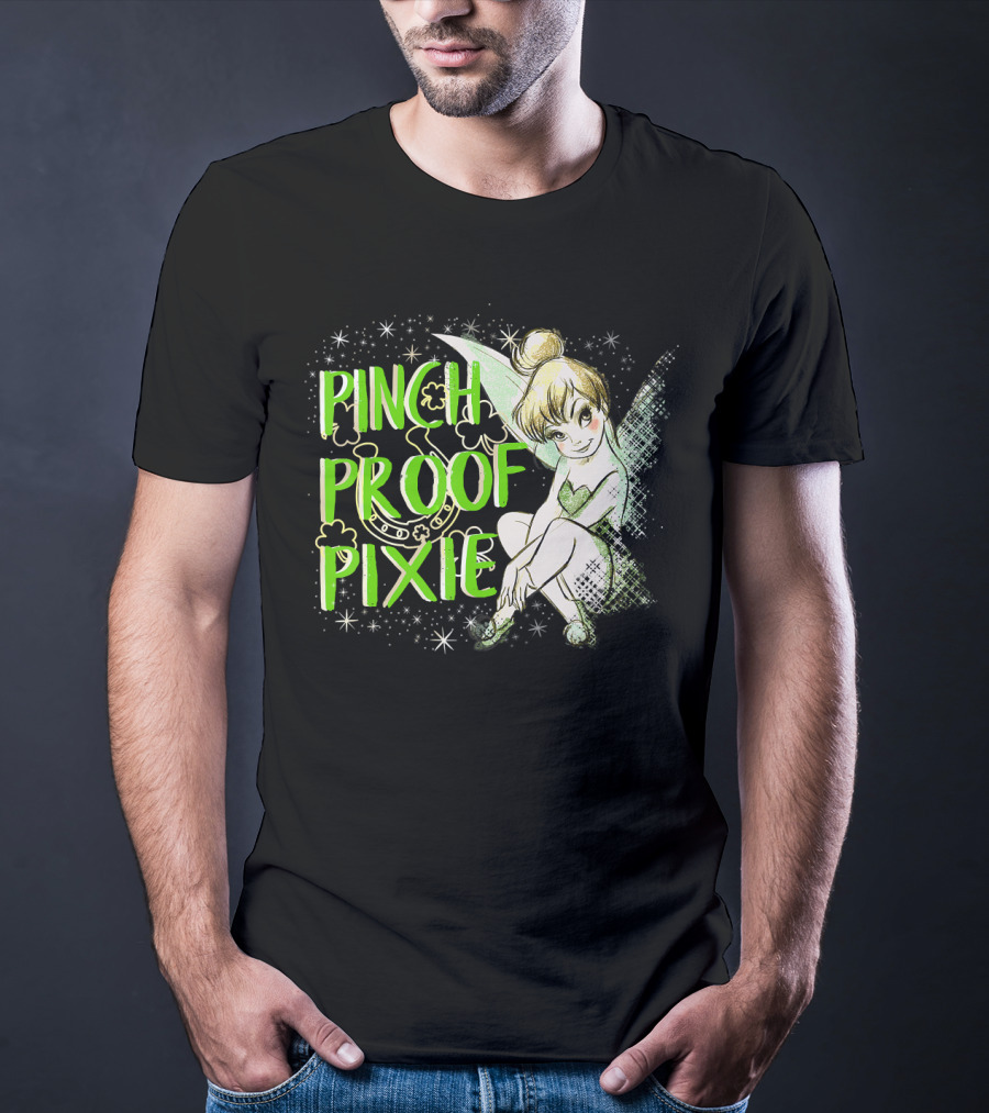 Pinch Proof Pixie Tinker Bell St. Patrick's Day Disney Peter Pan T-Shirt